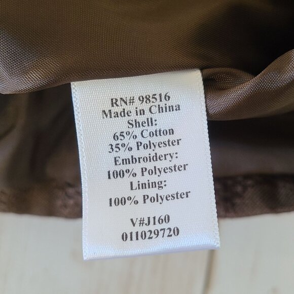 Vintage Coldwater Creek Embroidered Fitted Blazer Jacket Brown Romantic Boho 10 - Picture 8 of 9